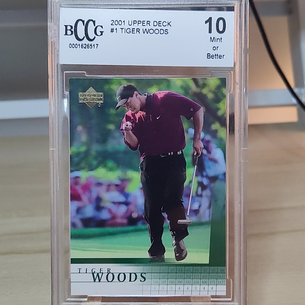 Tiger Woods Upper Deck Rookie BCCG 10